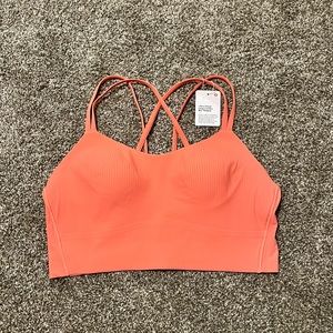 Lululemon Like Cloud Ribbed Longline Bra Sunset 10